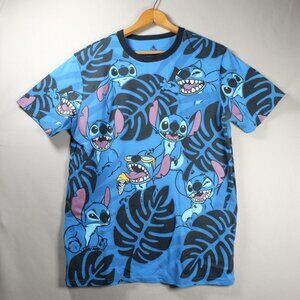 Disney Lilo & Stitch All Over Print Graphic T-shirt Size Men's Medium